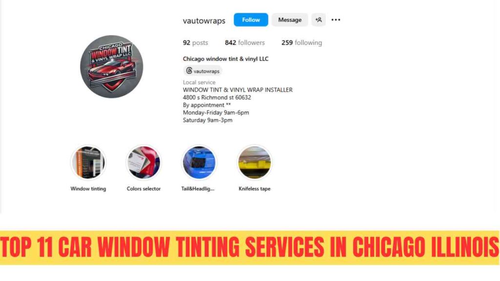 car window tinting services in Chicago Illinois