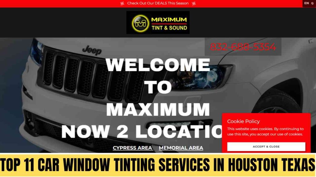 Top 11 Car Window Tinting Services in Houston Texas