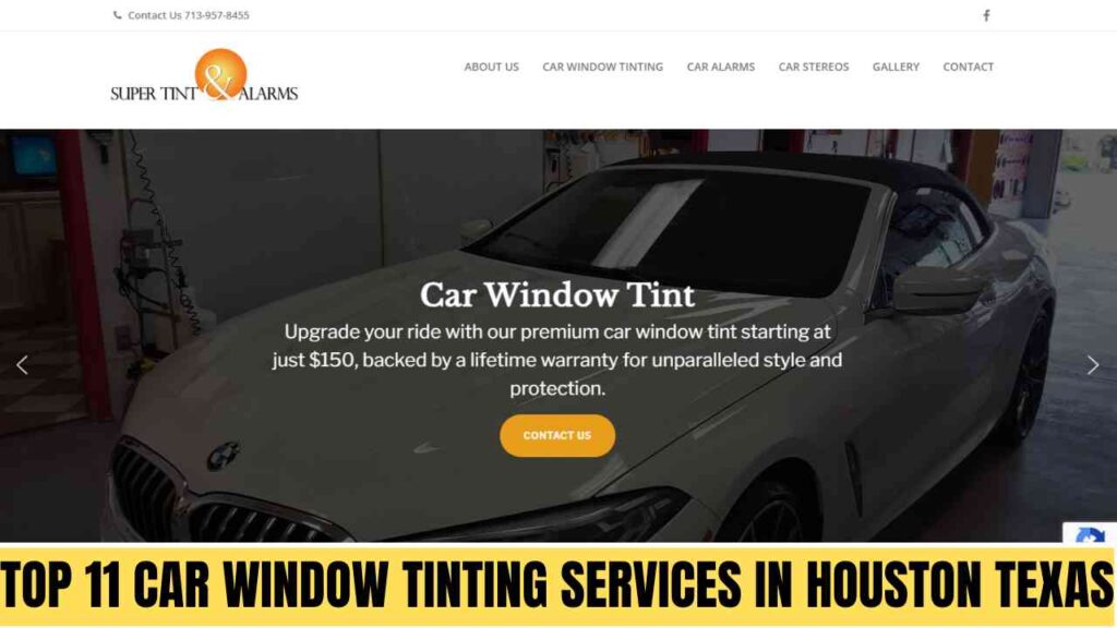 Top 11 Car Window Tinting Services in Houston Texas