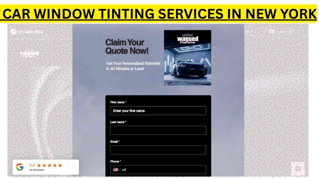 Wanted Customs Car Window Tinting Services in New York