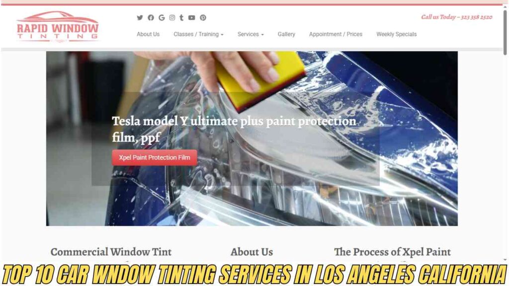 Top 10 Car Window Tinting Services in Los Angeles California