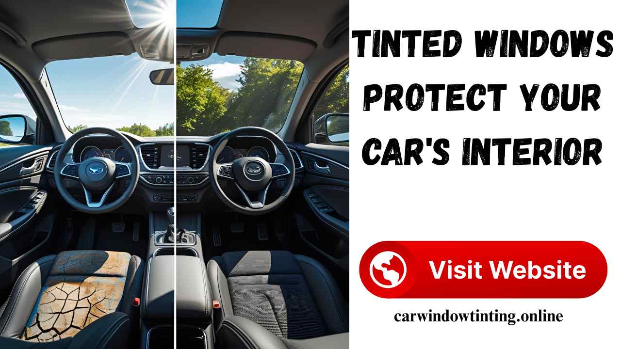 UV protection window tint reducing sun damage to car interior and passengersCeramic car window tint blocking harmful UV rays and preserving dashboardAutomotive window film offering 99% UV protection and fade resistance