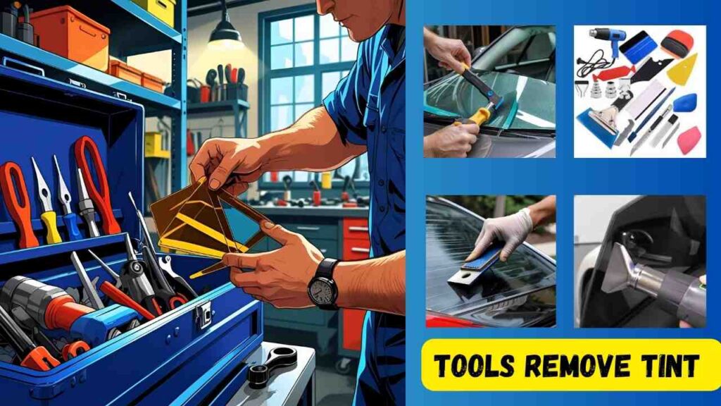 tools remove car window tint